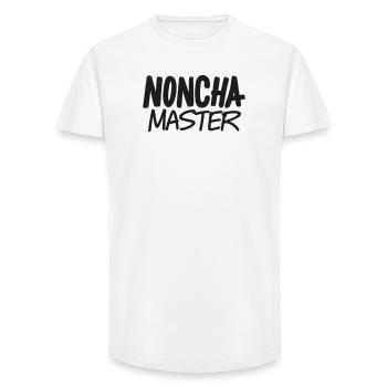 Noncha Master - Long Fit Men's T-Shirt - white - Front - AI Model Male 185 light (185cm)