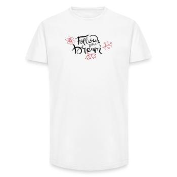 Follow your Dream - Long Fit Männer T-Shirt - Weiß - Vorne - AI Model Male 185 light (185cm)