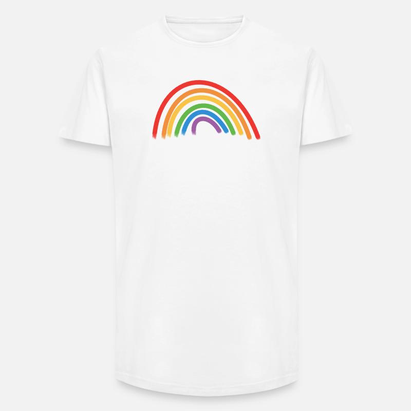 Regenbogen Geschenkidee - Long Fit Männer T-Shirt - Weiß