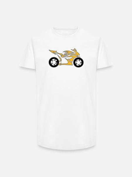 Motorcykel Cykel Chopper Knallert Roll - Long fit herre T-shirt - hvid