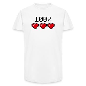 Déclaration à cent pour cent du partenaire ou de l’athlète - T-shirt coupe longue homme - blanc - Devant - AI Model Male 185 light (185cm)