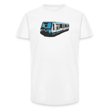 Paris MP89 metro - Long Fit Men's T-Shirt - white - Front - AI Model Male 185 light (185cm)