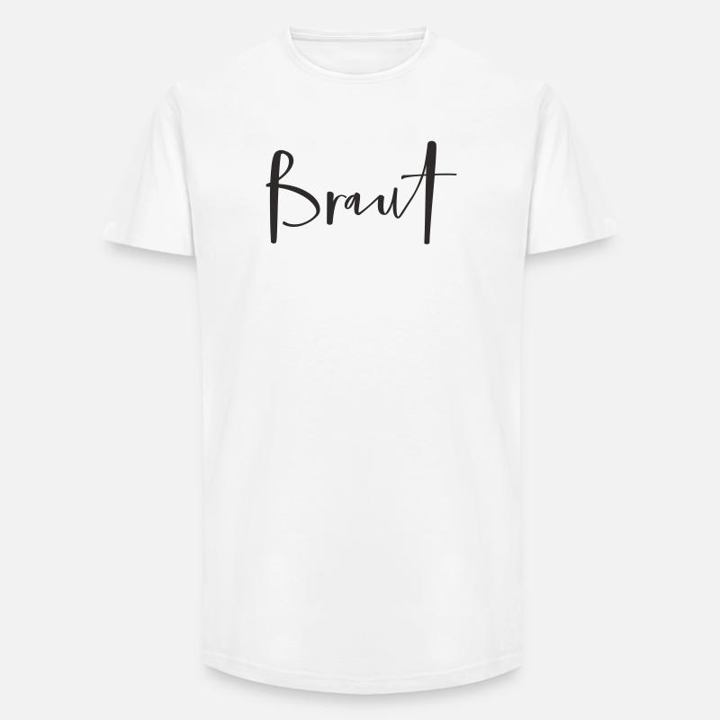 Braut – Stylisches Hochzeits-Textdesign - Long Fit Männer T-Shirt - Weiß