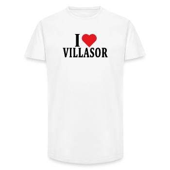 T-shirt Io amo Villasor t-shirt Sardegna - Long Fit Men's T-Shirt - white - Front - AI Model Male 185 light (185cm)