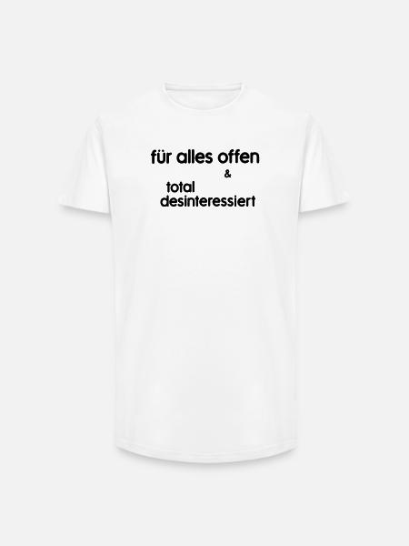 Desinteressiert - Long Fit Männer T-Shirt - Weiß