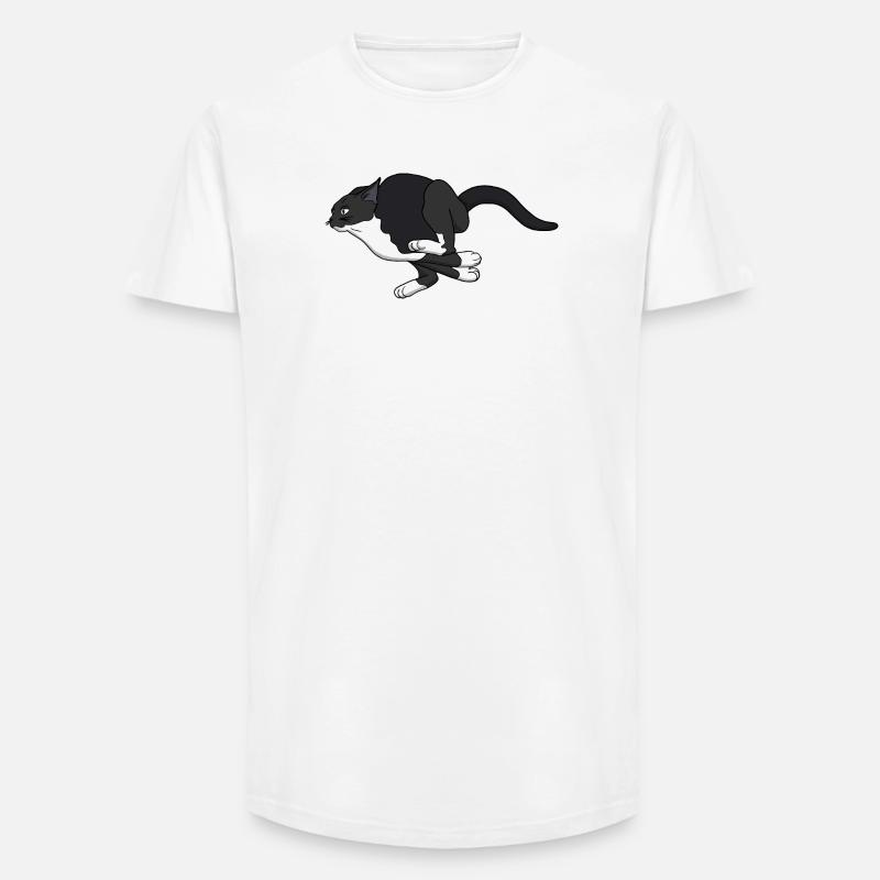Midnight Leap Noir Kat - Long fit herre T-shirt - hvid