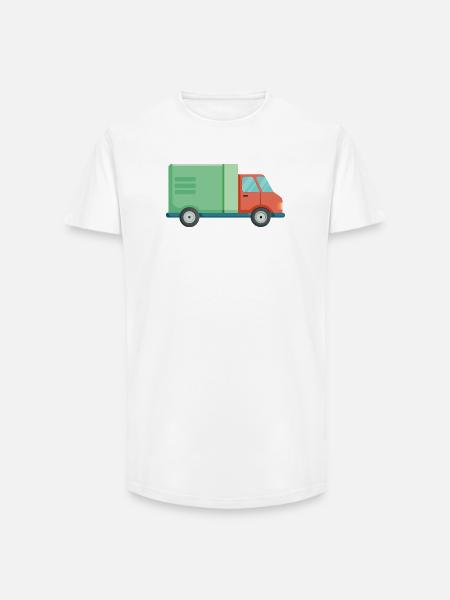 Lieferauto - Long Fit Männer T-Shirt - Weiß