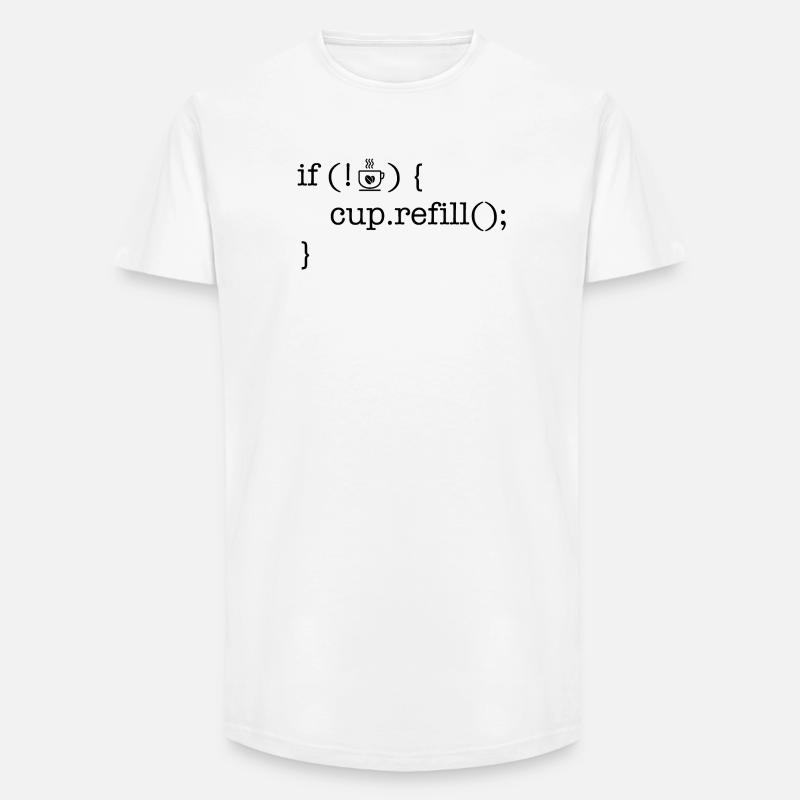 Coffee code software developer humor - Long Fit Men's T-Shirt - white