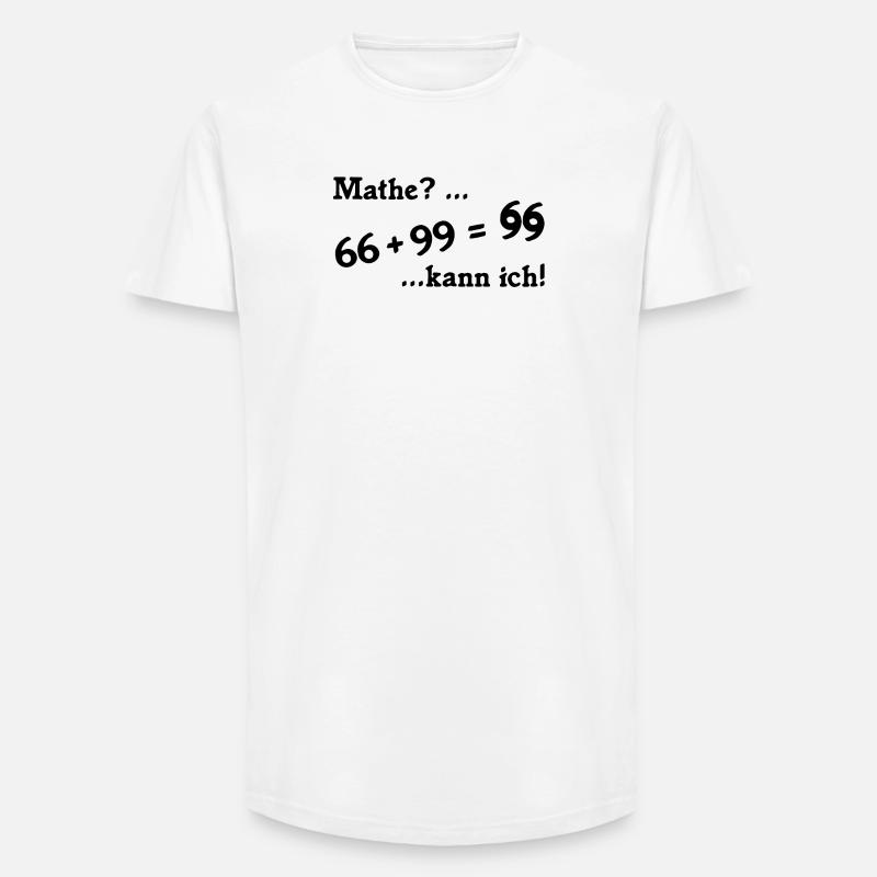 66plus99 v2 schwarz - Long Fit Männer T-Shirt - Weiß