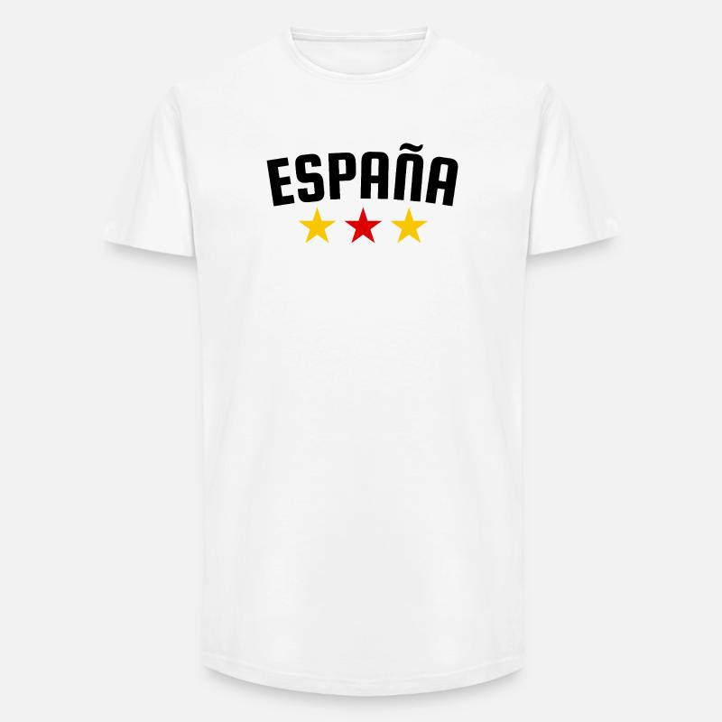 Spanien 3 Sterne Design - Long Fit Männer T-Shirt - Weiß