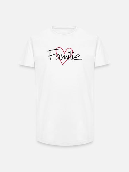 Familie hjerte kærlighed fællesskab samhørighed - Long fit herre T-shirt - hvid