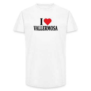 T-shirt I love Vallermosa t-shirt gift idea - Long Fit Men's T-Shirt - white - Front - AI Model Male 185 light (185cm)