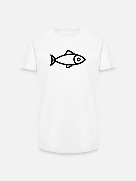 herring - Long Fit Men's T-Shirt - white