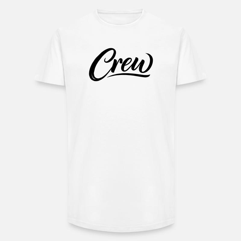 Crew - Long Fit Männer T-Shirt - Weiß