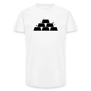 Gold bullion - Long Fit Men's T-Shirt - white - Front - AI Model Male 185 light (185cm)