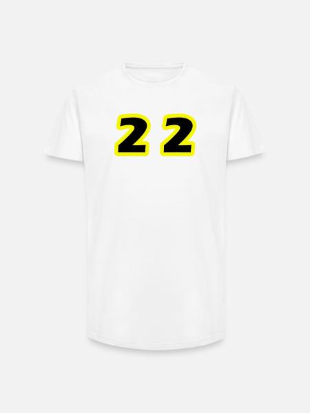 22 Number Symbol - Long Fit Men's T-Shirt - white