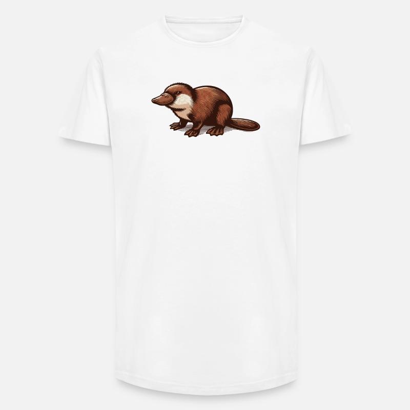 Schnabeltier - Long Fit Männer T-Shirt - Weiß