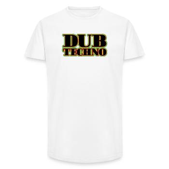 Dub Techno Neon Retro - Long Fit Männer T-Shirt - Weiß - Vorne - AI Model Male 185 light (185cm)