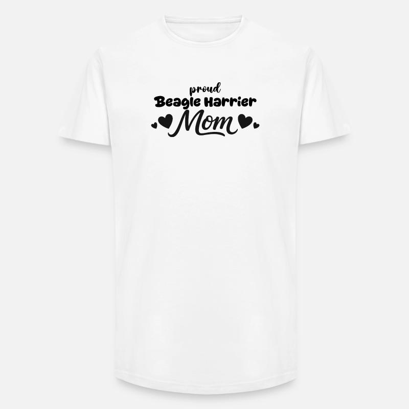 Stolze Beagle Harrier Mutter, Beagle-harrier - Long Fit Männer T-Shirt - Weiß