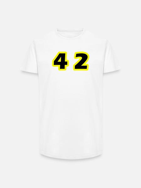 42 Number Symbol - Long Fit Men's T-Shirt - white