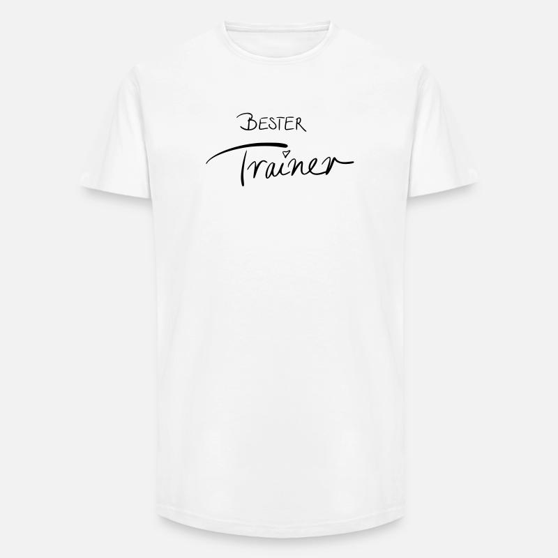 Bester Trainer - Long Fit Männer T-Shirt - Weiß