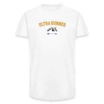 Ultra Runner - Long Fit Männer T-Shirt - Weiß - Vorne - AI Model Male 185 light (185cm)