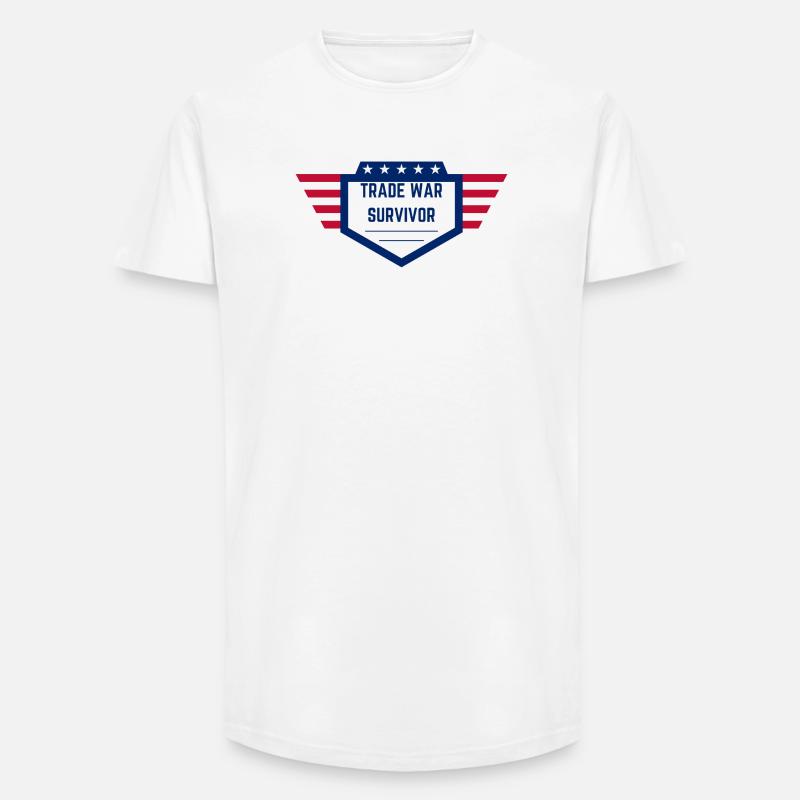 Trade War Survivor - US Edition - Long Fit Männer T-Shirt - Weiß