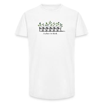 Chaises Verdant Thinkspace - T-shirt coupe longue homme - blanc - Devant - AI Model Male 185 light (185cm)