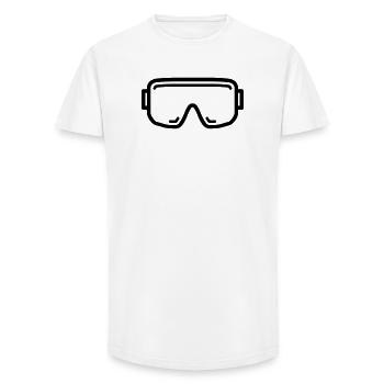 Safety glasses - Long Fit Men's T-Shirt - white - Front - AI Model Male 185 light (185cm)