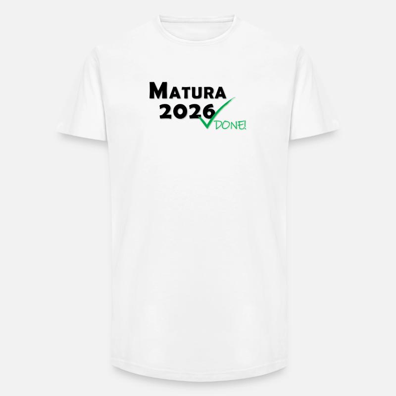 Matura 2026 Done - Long Fit Männer T-Shirt - Weiß