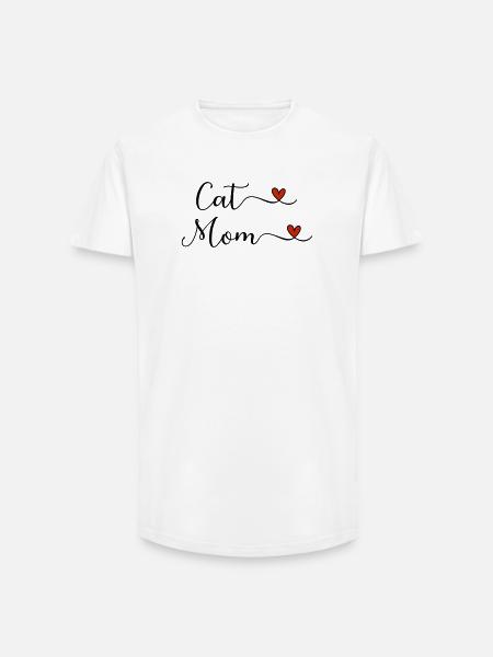 Katzenmama - Long Fit Männer T-Shirt - Weiß