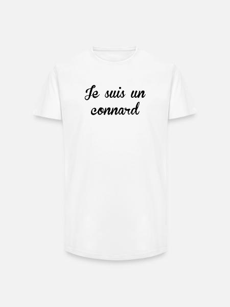 Je suis un Connard ! - T-shirt coupe longue homme - blanc
