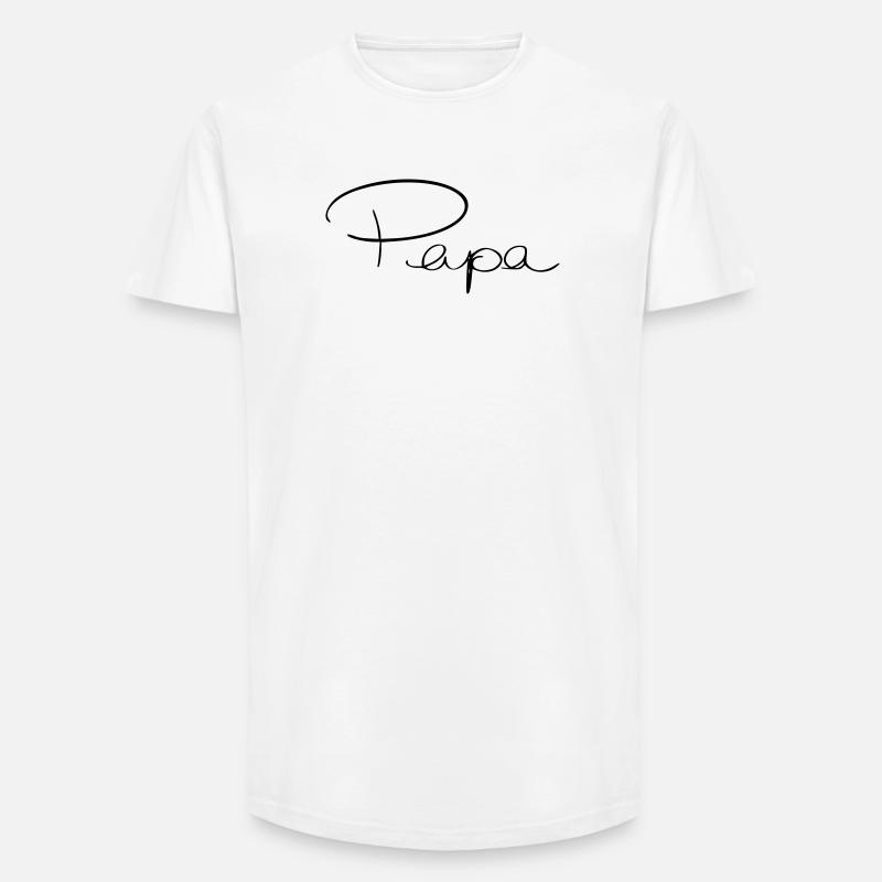 Papà - T-shirt uomo a vestibilità lunga - bianco