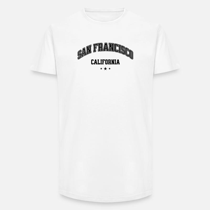 San Francisco Arch Text Tee - Long Fit Männer T-Shirt - Weiß