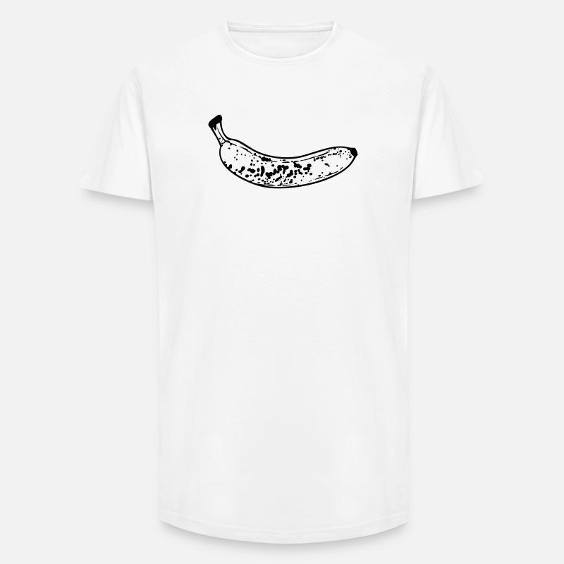 Banane - T-shirt coupe longue homme - blanc