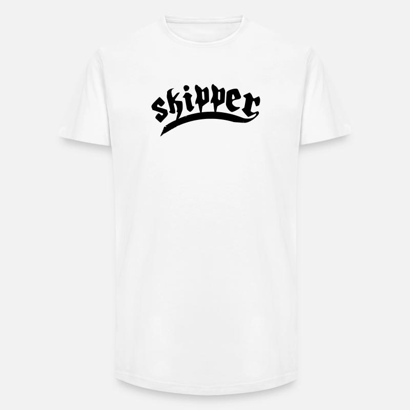 skipper segeln boot - Long Fit Männer T-Shirt - Weiß