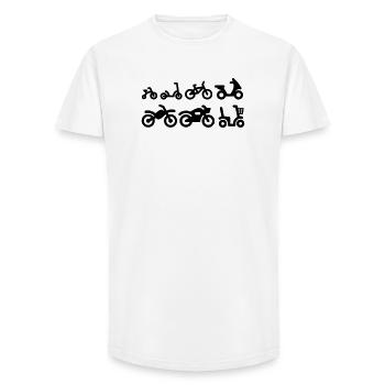 Evolution Motorcycle moto motocross vélo - T-shirt coupe longue homme - blanc - Devant - AI Model Male 185 light (185cm)