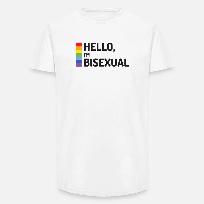 Hallo, ich bin bisexuell - Long Fit Männer T-Shirt - Weiß