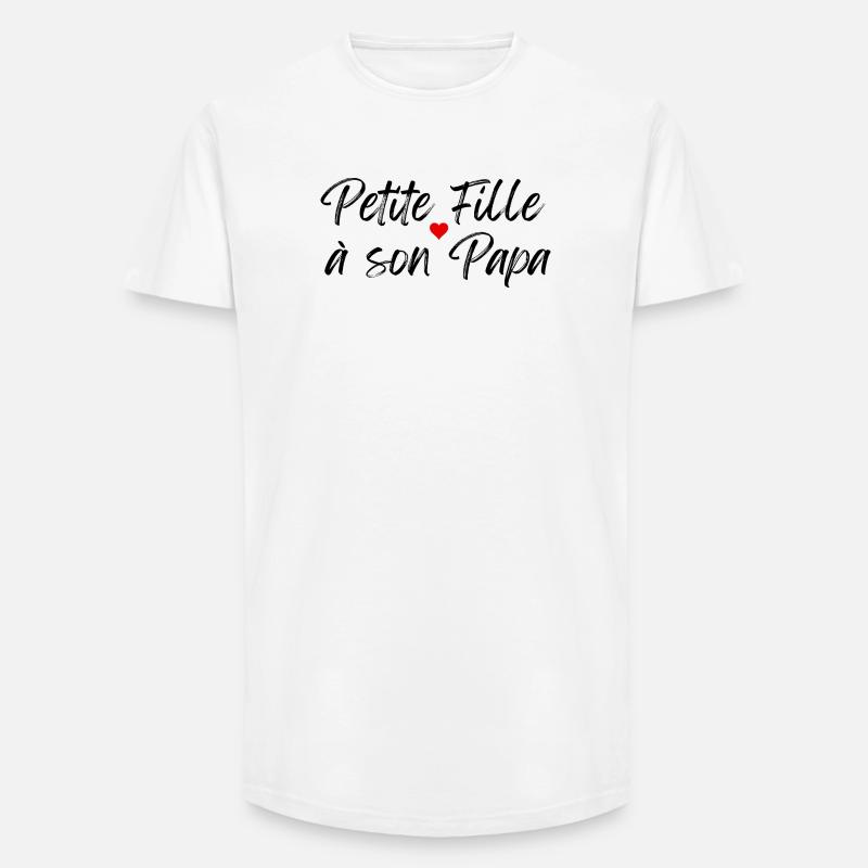 Kleines Mädchen mit ihrem Papa - Long Fit Männer T-Shirt - Weiß