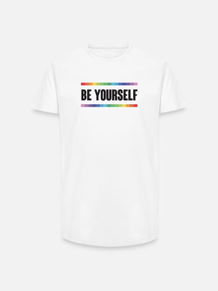 LGBTQ Pride Month - Be Yourself - Long Fit Men's T-Shirt - white