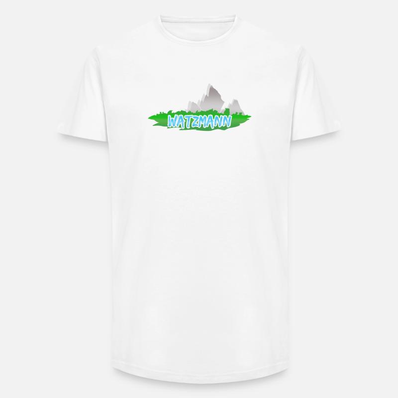 Watzmann Watzmann - Long Fit Männer T-Shirt - Weiß
