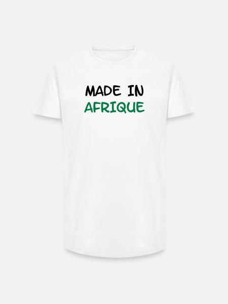 Made in AFRIQUE ! - T-shirt coupe longue homme - blanc