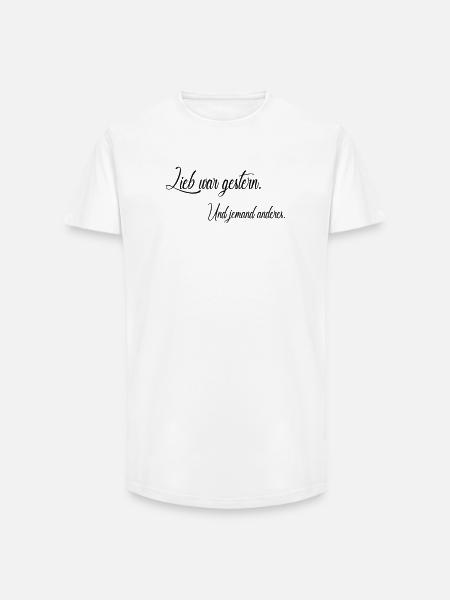 Love was yesterday - Long Fit Men's T-Shirt - white