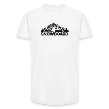 Cool Snowboarder Yeti Shirt - Long Fit Men's T-Shirt - white - Front - AI Model Male 185 light (185cm)