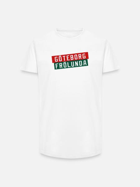 Göteborg Frölunda Farbblock-Logo - Long Fit Männer T-Shirt - Weiß