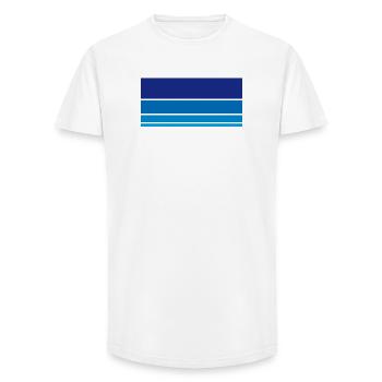 Background Blue - Long Fit Men's T-Shirt - white - Front - AI Model Male 185 light (185cm)