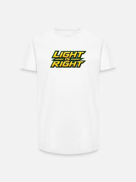 Light is right - Long Fit Men's T-Shirt - white