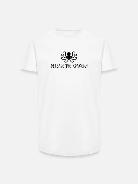 Release the Kraken - Long Fit Men's T-Shirt - white