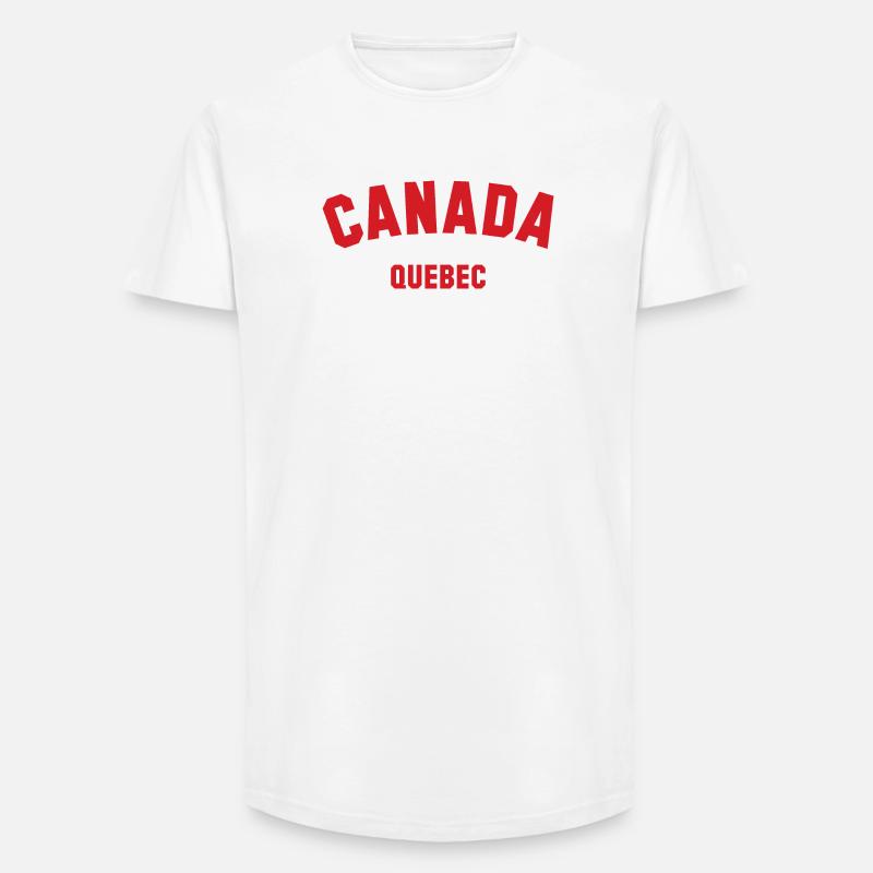 QUEBEC, Canada Kanada - Long Fit Männer T-Shirt - Weiß