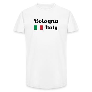 Bologna Italy - Stylish prints - Long Fit Men's T-Shirt - white - Front - AI Model Male 185 light (185cm)